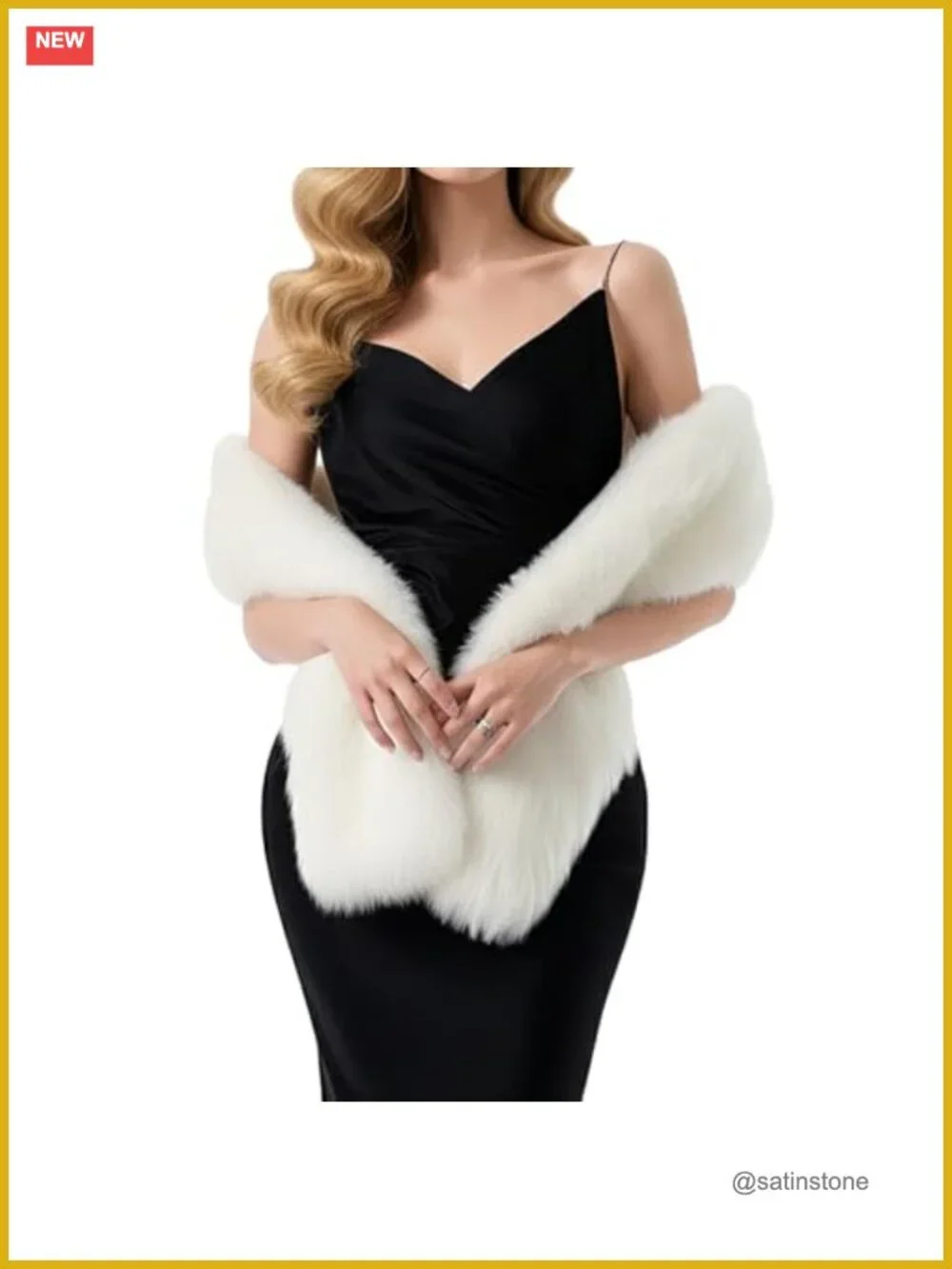 Women's Faux Fur Scarf Collar Wrap Shawl Winter Stole Neck Warmer